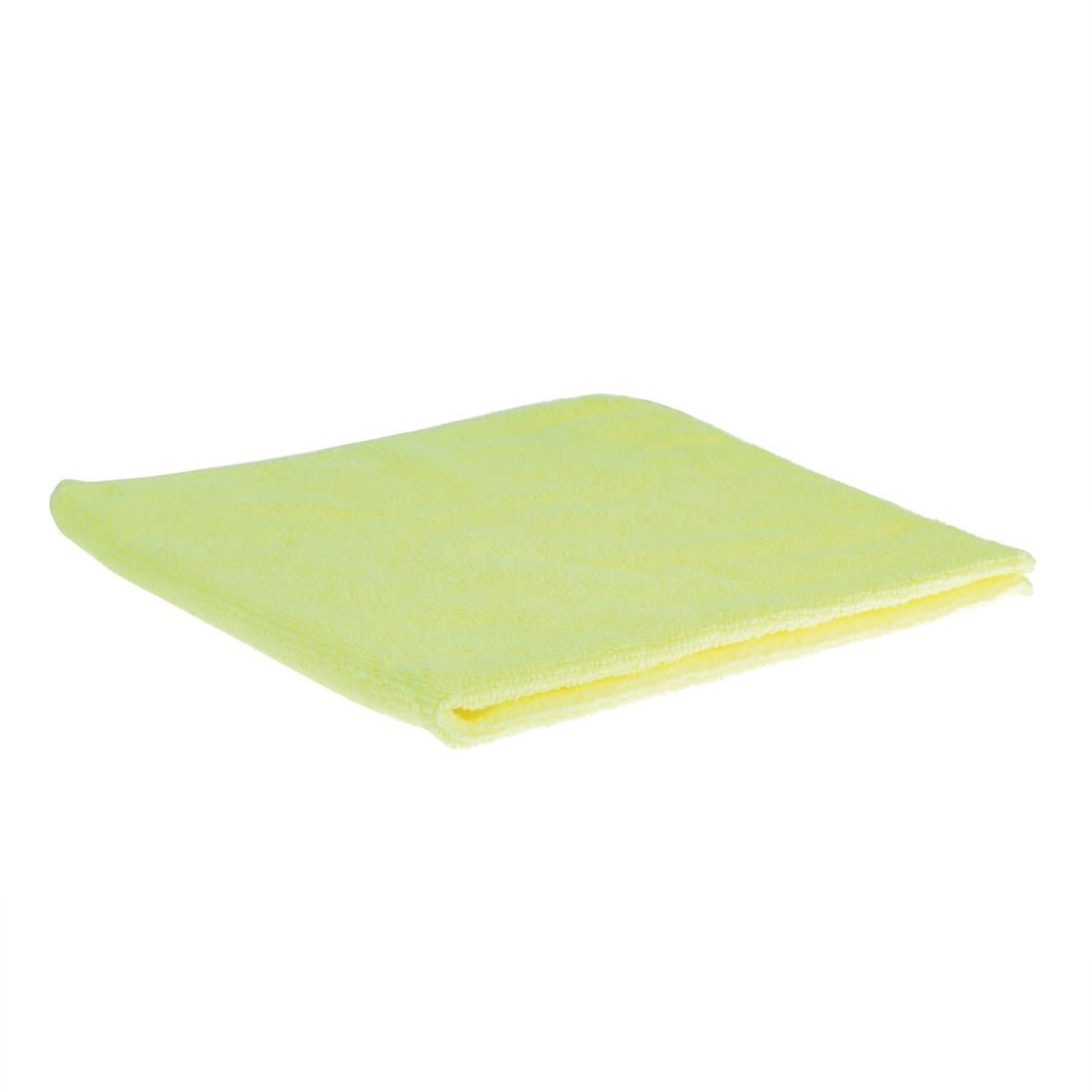 DN841 Jantex Microfibre Cloths Yellow (Pack of 5) JD Catering Equipment Solutions Ltd