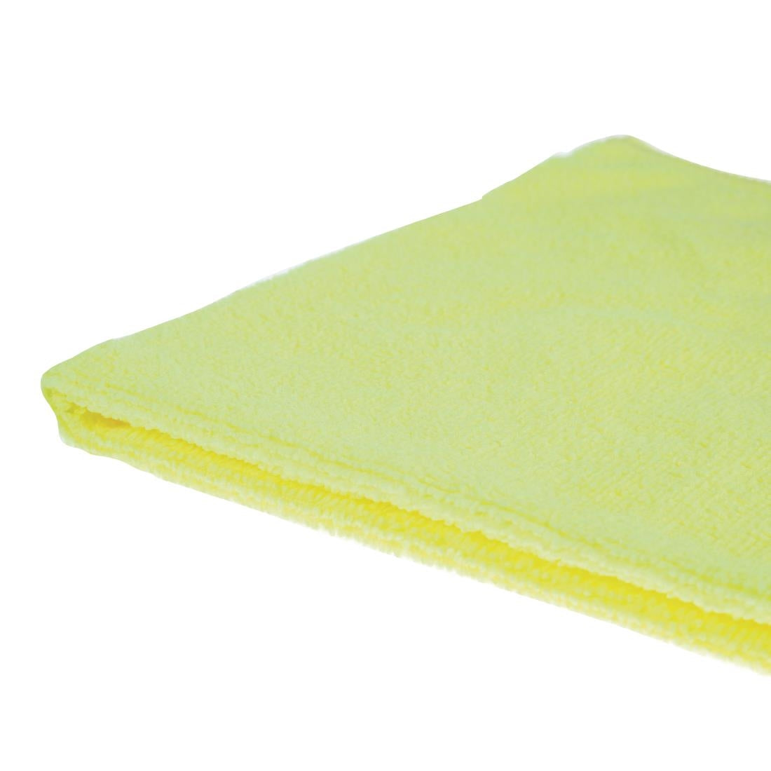 DN841 Jantex Microfibre Cloths Yellow (Pack of 5) JD Catering Equipment Solutions Ltd