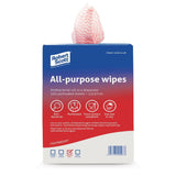 DN844 Robert Scott All-Purpose Antibacterial Cleaning Cloths Red (Pack of 200) JD Catering Equipment Solutions Ltd