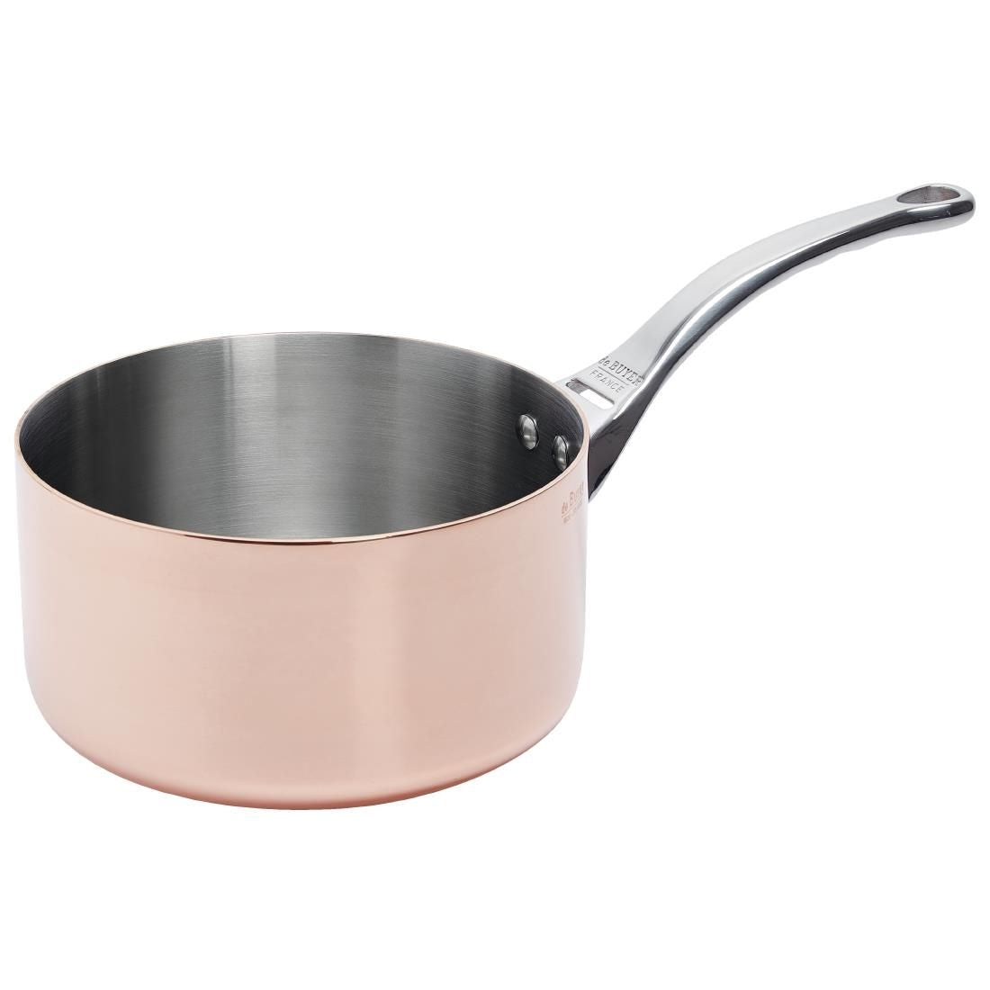 DN861 De Buyer Inocuivre Copper Saucepan 2.5Ltr JD Catering Equipment Solutions Ltd