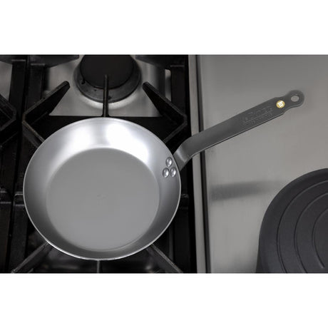 DN897 De Buyer Mineral B Black Iron Induction Frying Pan 240mm JD Catering Equipment Solutions Ltd