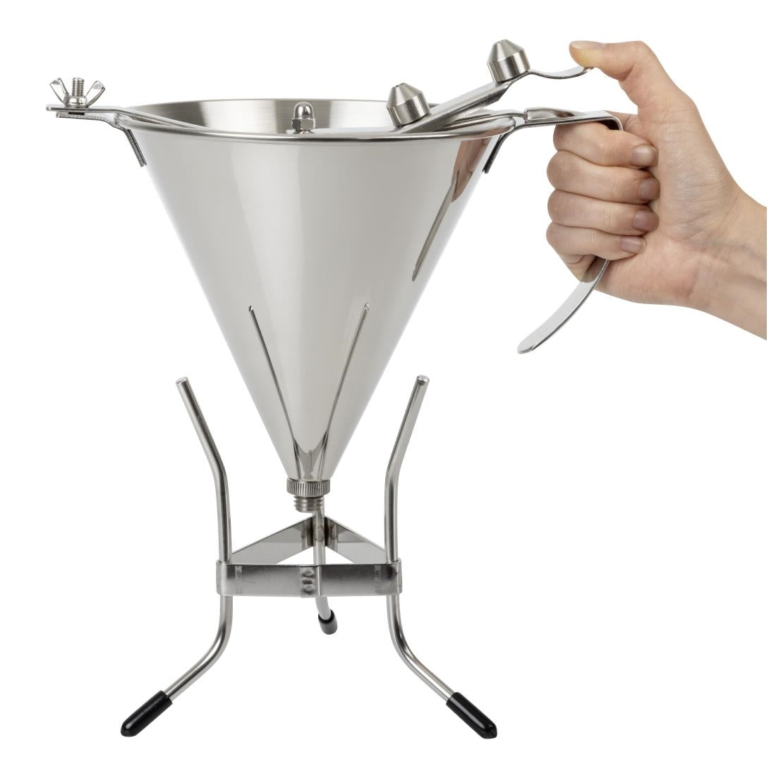 DN906 De Buyer Stainless Steel Automatic Piston Funnel 1.5ltr JD Catering Equipment Solutions Ltd