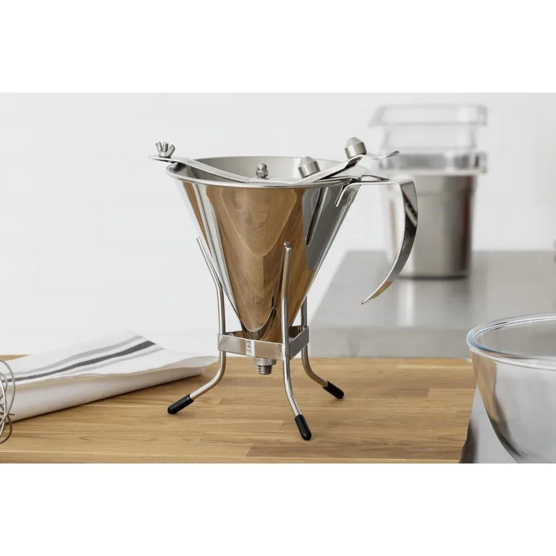 DN906 De Buyer Stainless Steel Automatic Piston Funnel 1.5ltr - JD Catering Equipment Solutions Ltd