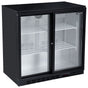 DOUBLE SLIDING DOOR BAR BOTTLE COOLER (202 BOTTLES) JD Catering Equipment Solutions Ltd