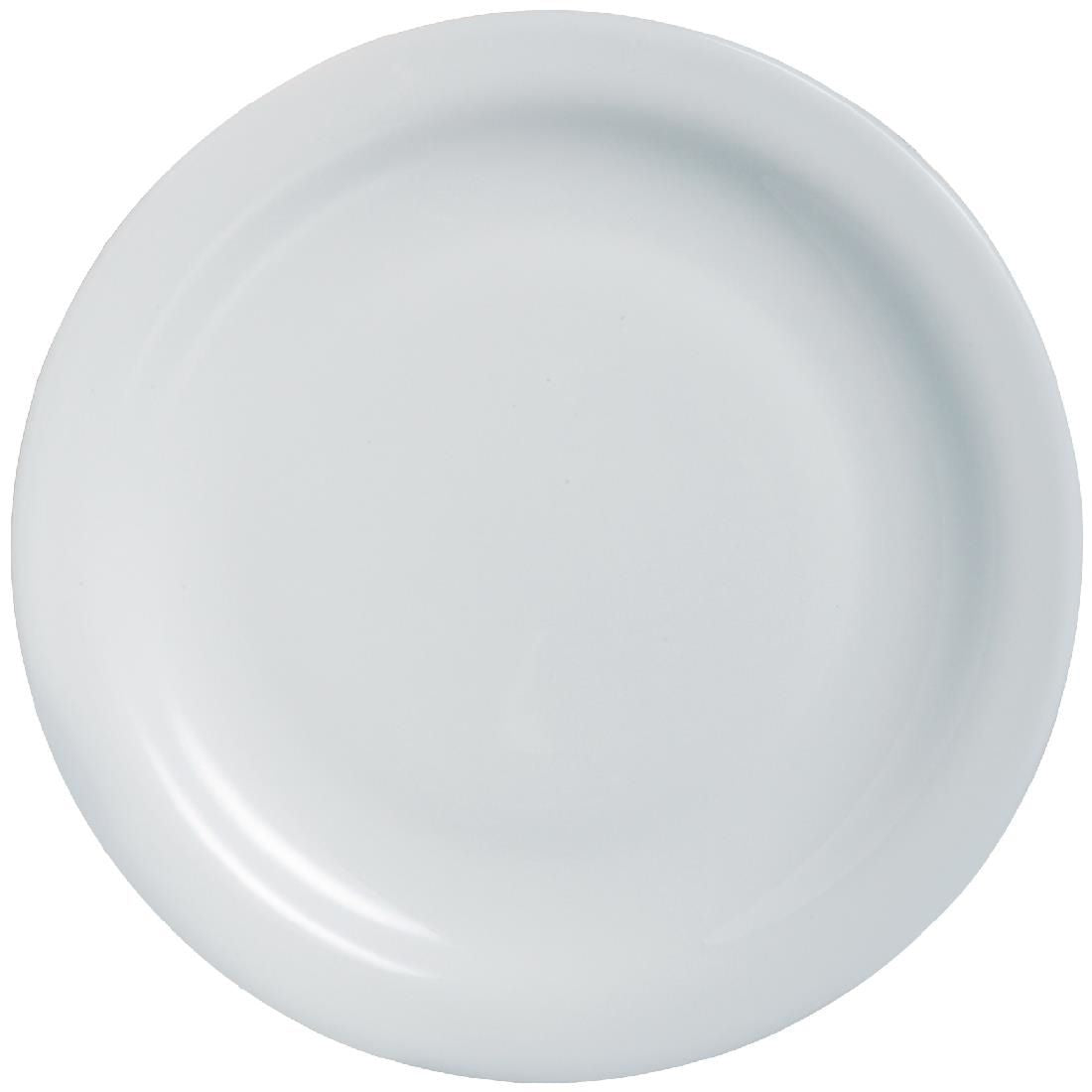 DP061 Arcoroc Opal Hoteliere Narrow Rim Plates 236mm (Pack of 6) JD Catering Equipment Solutions Ltd