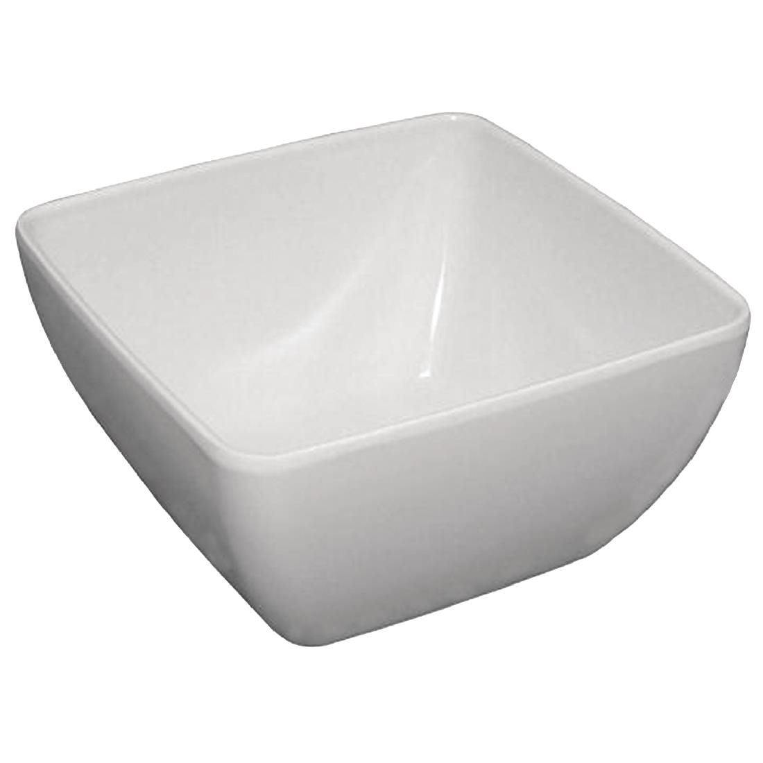 DP144 Curved White Melamine Bowl 8in JD Catering Equipment Solutions Ltd