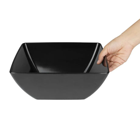 DP147 Curved Black Melamine Bowl 11in - JD Catering Equipment Solutions Ltd