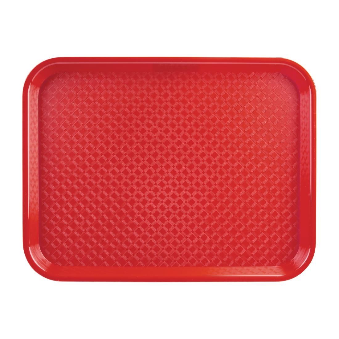 DP213 Kristallon Polypropylene Fast Food Tray Red Small 345mm JD Catering Equipment Solutions Ltd