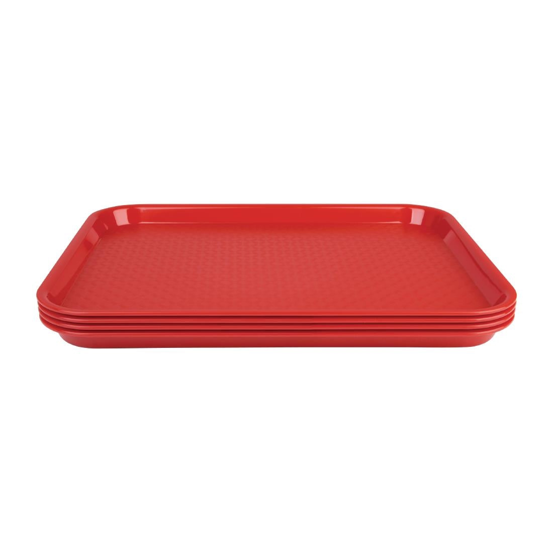 DP213 Kristallon Polypropylene Fast Food Tray Red Small 345mm JD Catering Equipment Solutions Ltd