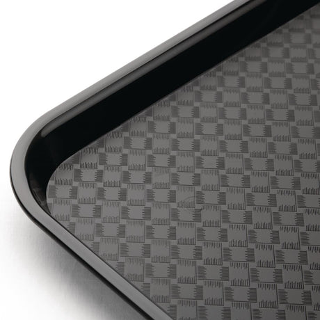 DP216 Kristallon Polypropylene Fast Food Tray Black Small 345mm JD Catering Equipment Solutions Ltd