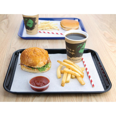 DP216 Kristallon Polypropylene Fast Food Tray Black Small 345mm JD Catering Equipment Solutions Ltd