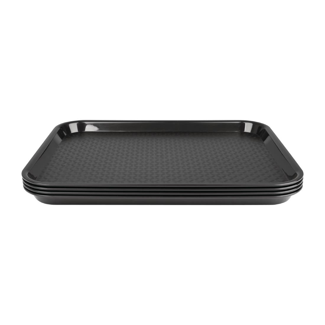 DP216 Kristallon Polypropylene Fast Food Tray Black Small 345mm JD Catering Equipment Solutions Ltd