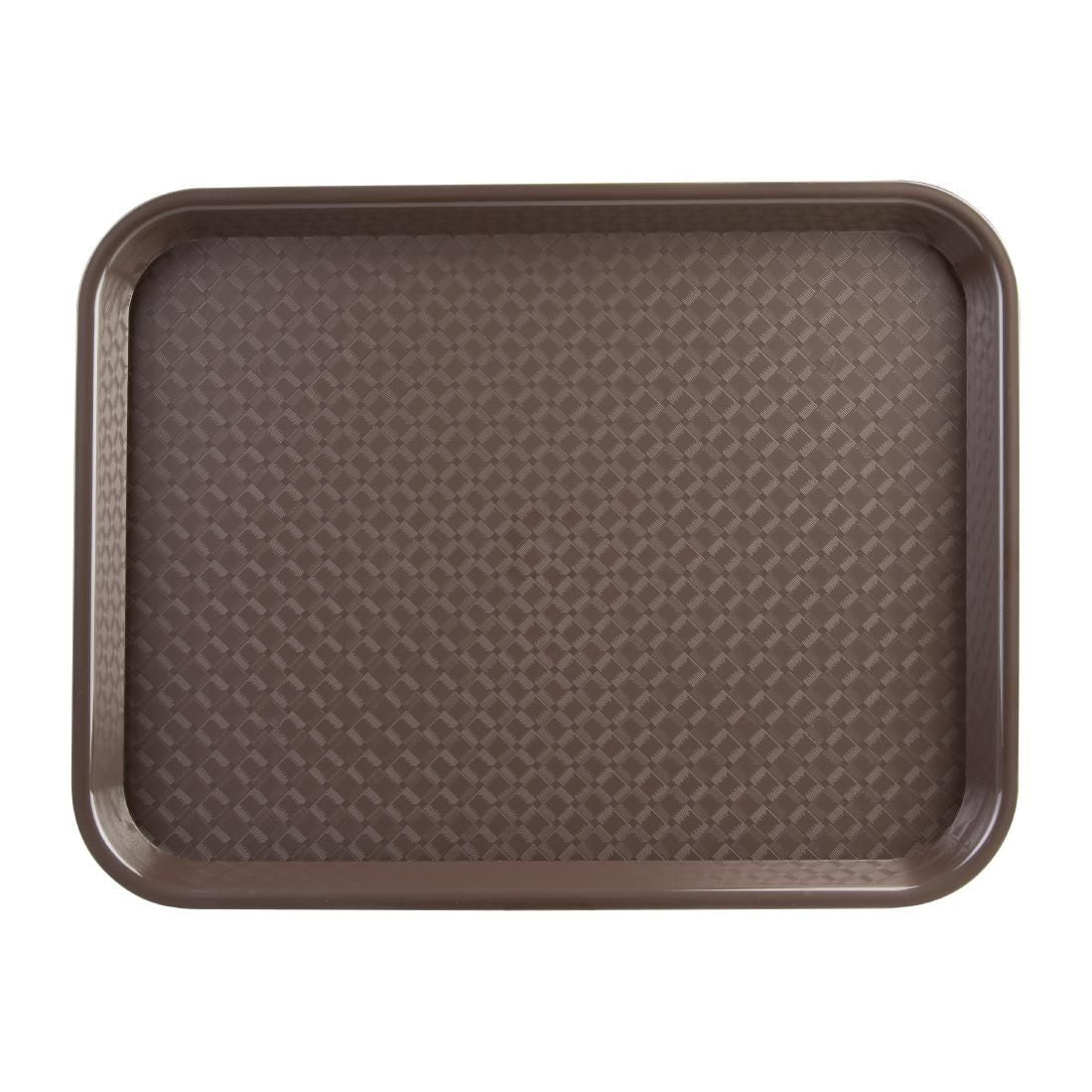 DP218 Kristallon Small Polypropylene Fast Food Tray Brown 345mm JD Catering Equipment Solutions Ltd