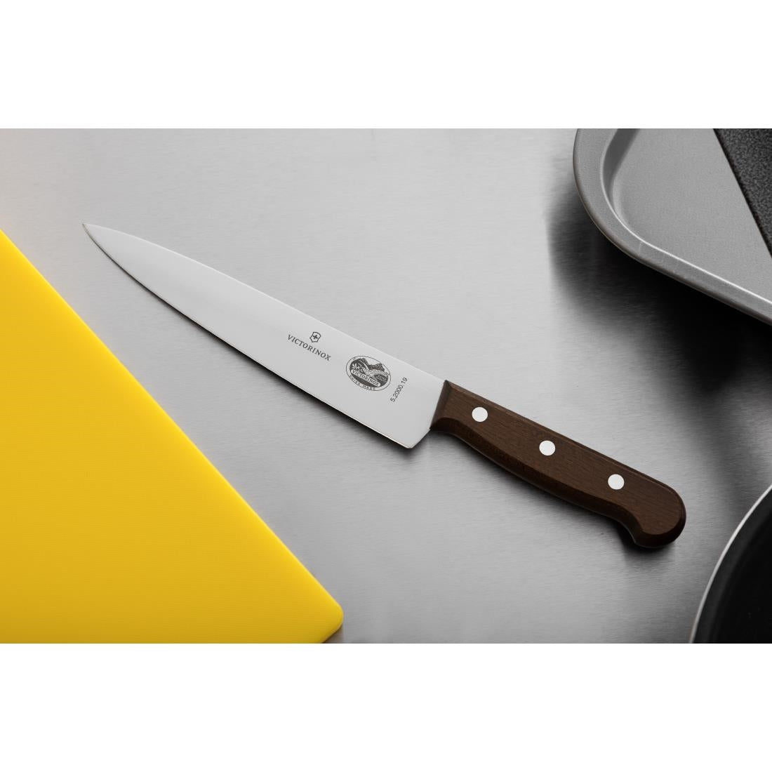 DP583 Victorinox Wooden Handled Carving Knife 19cm JD Catering Equipment Solutions Ltd