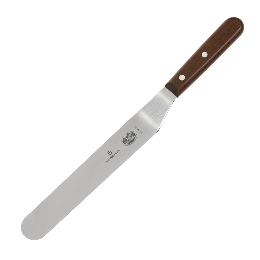 DP584 Victorinox Wooden Handled Angled Palette Knife 25.5cm JD Catering Equipment Solutions Ltd