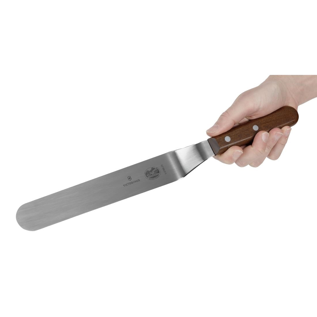 DP584 Victorinox Wooden Handled Angled Palette Knife 25.5cm JD Catering Equipment Solutions Ltd