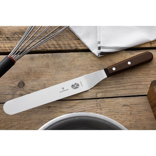 DP584 Victorinox Wooden Handled Angled Palette Knife 25.5cm JD Catering Equipment Solutions Ltd