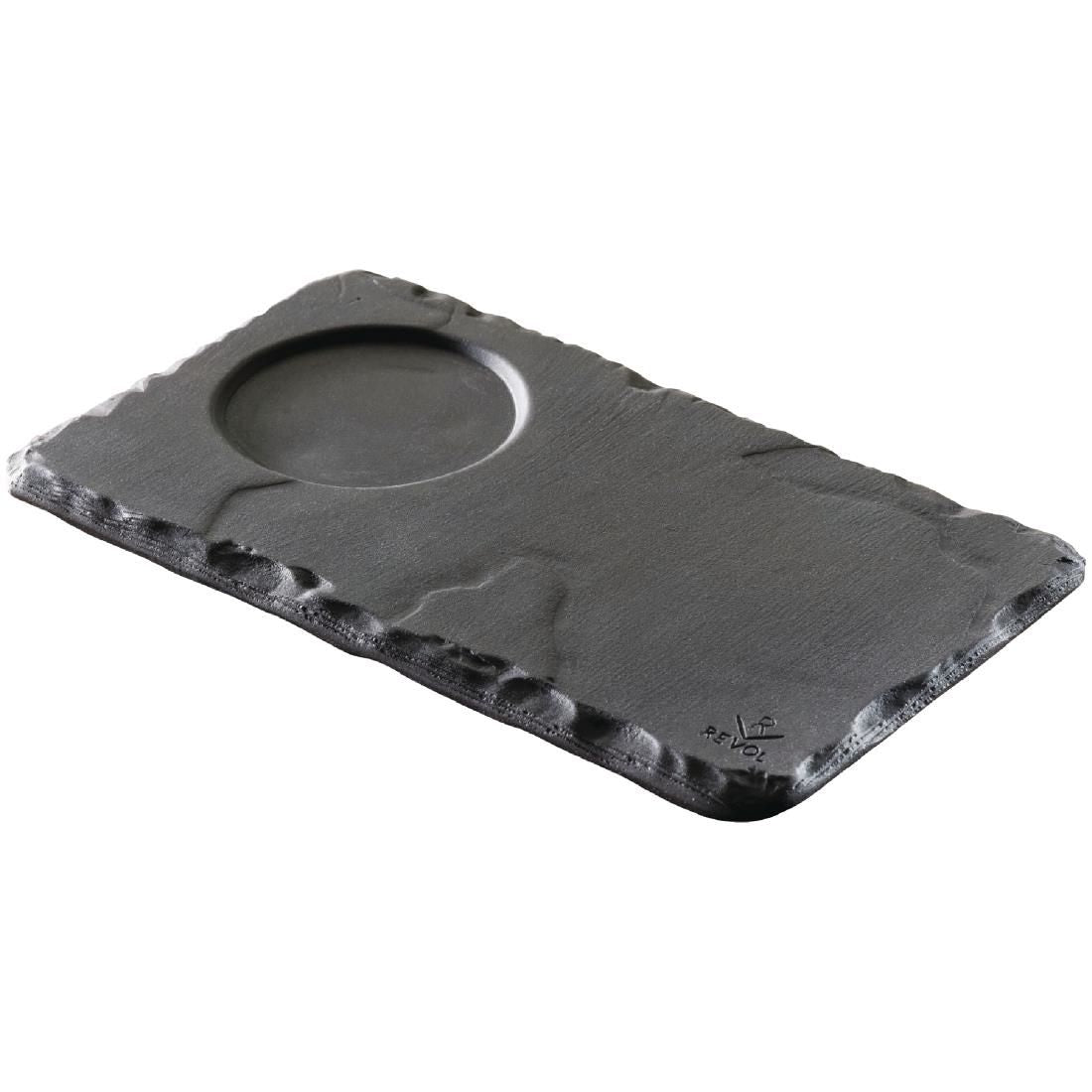 DP936 Revol Basalt Saucers with Indents 140mm (Pack of 6) JD Catering Equipment Solutions Ltd