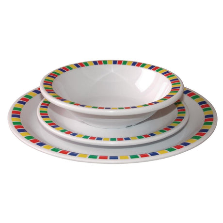 DP981 Kristallon Fairground Melamine Dinner Plates 230mm (Pack of 12) JD Catering Equipment Solutions Ltd