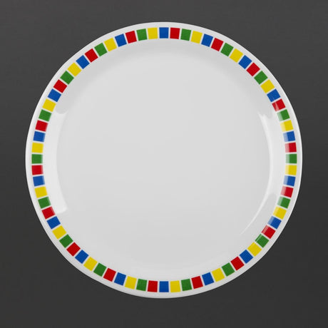 DP981 Kristallon Fairground Melamine Dinner Plates 230mm (Pack of 12) JD Catering Equipment Solutions Ltd