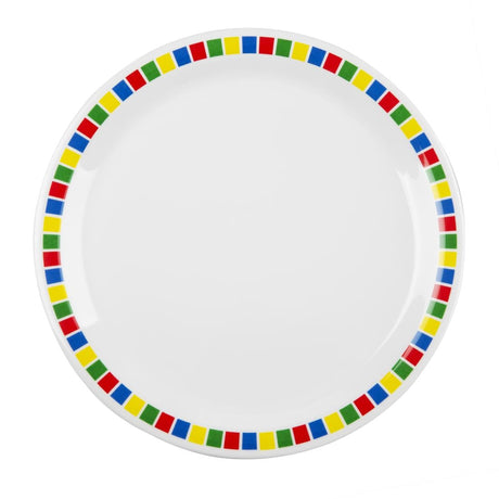 DP981 Kristallon Fairground Melamine Dinner Plates 230mm (Pack of 12) JD Catering Equipment Solutions Ltd