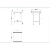 DR020 Holmes Stainless Steel Wall Table with Upstand 600mm JD Catering Equipment Solutions Ltd