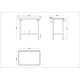 DR021 Holmes Stainless Steel Wall Table with Upstand 900mm JD Catering Equipment Solutions Ltd