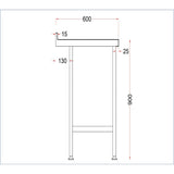 DR022 Holmes Stainless Steel Wall Table with Upstand 1200mm JD Catering Equipment Solutions Ltd