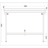 DR023 Holmes Stainless Steel Wall Table with Upstand 1500mm JD Catering Equipment Solutions Ltd