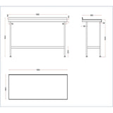 DR024 Holmes Stainless Steel Wall Table with Upstand 1800mm JD Catering Equipment Solutions Ltd