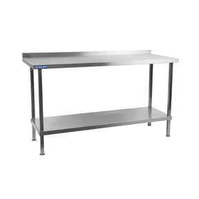DR024 Holmes Stainless Steel Wall Table with Upstand 1800mm - JD Catering Equipment Solutions Ltd