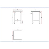 DR027 Holmes Stainless Steel Wall Table with Upstand 600mm JD Catering Equipment Solutions Ltd