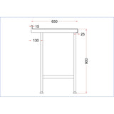 DR027 Holmes Stainless Steel Wall Table with Upstand 600mm JD Catering Equipment Solutions Ltd