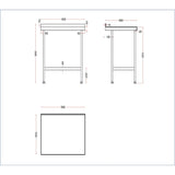 DR028 Holmes Stainless Steel Wall Table with Upstand 900mm JD Catering Equipment Solutions Ltd