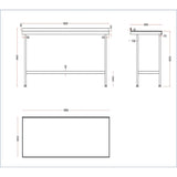 DR031 Holmes Stainless Wall Table with Upstand 1800mm JD Catering Equipment Solutions Ltd