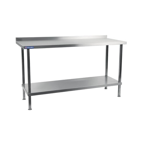 DR031 Holmes Stainless Wall Table with Upstand 1800mm JD Catering Equipment Solutions Ltd