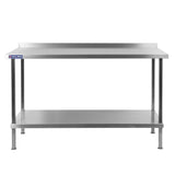 DR032 Holmes Stainless Steel Wall Table with Upstand 2100mm JD Catering Equipment Solutions Ltd