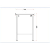 DR041 Holmes Stainless Steel Centre Table 600mm JD Catering Equipment Solutions Ltd