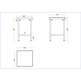 DR041 Holmes Stainless Steel Centre Table 600mm JD Catering Equipment Solutions Ltd