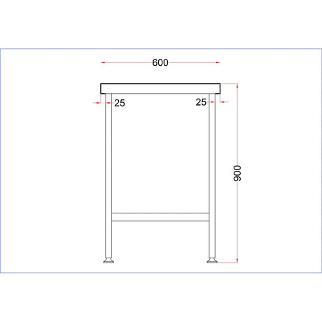 DR042 Holmes Stainless Steel Centre Table 900mm JD Catering Equipment Solutions Ltd