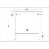 DR042 Holmes Stainless Steel Centre Table 900mm JD Catering Equipment Solutions Ltd