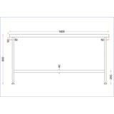 DR045 Holmes Stainless Steel Centre Table 1800mm JD Catering Equipment Solutions Ltd