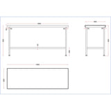 DR045 Holmes Stainless Steel Centre Table 1800mm JD Catering Equipment Solutions Ltd