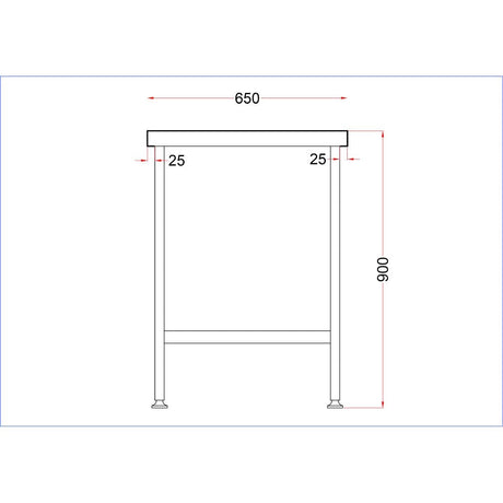 DR048 Holmes Stainless Steel Centre Table 600mm JD Catering Equipment Solutions Ltd