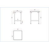 DR048 Holmes Stainless Steel Centre Table 600mm JD Catering Equipment Solutions Ltd