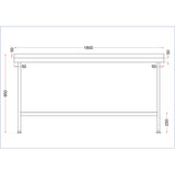 DR052 Holmes Stainless Steel Centre Table 1800mm JD Catering Equipment Solutions Ltd