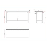 DR052 Holmes Stainless Steel Centre Table 1800mm JD Catering Equipment Solutions Ltd