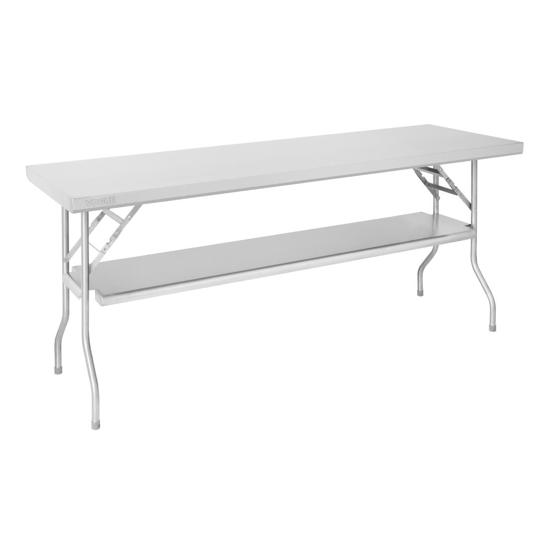 DR195 Vogue Stainless Steel Folding Work Table 1830x760x780 JD Catering Equipment Solutions Ltd