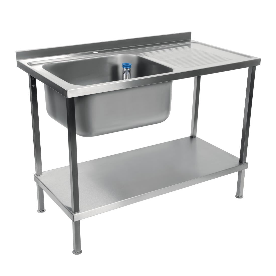 DR380 Holmes Fully Assembled Stainless Steel Sink Right Hand Drainer 1000mm JD Catering Equipment Solutions Ltd