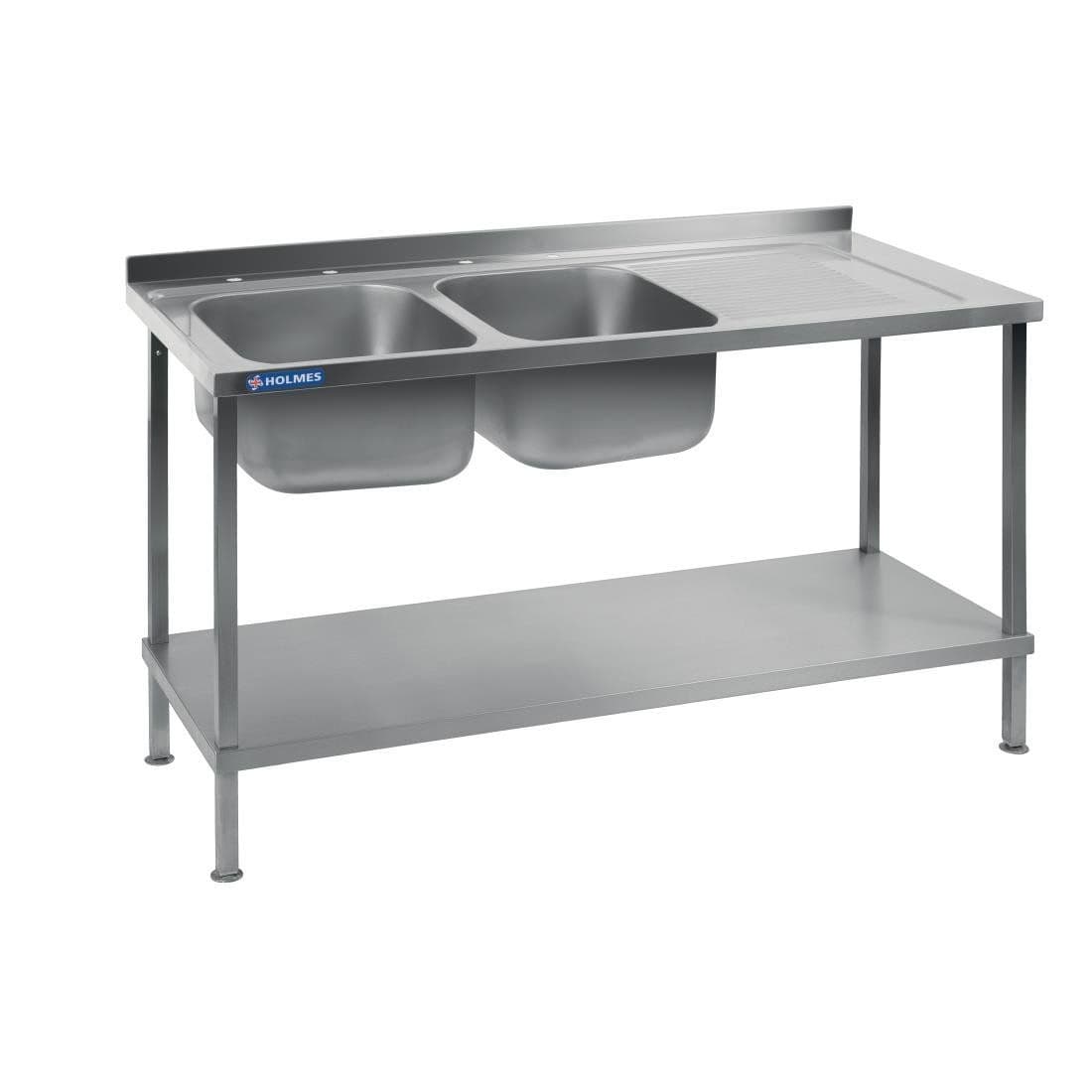 DR392 Holmes Fully Assembled Stainless Steel Sink Right Hand Drainer 1500mm JD Catering Equipment Solutions Ltd